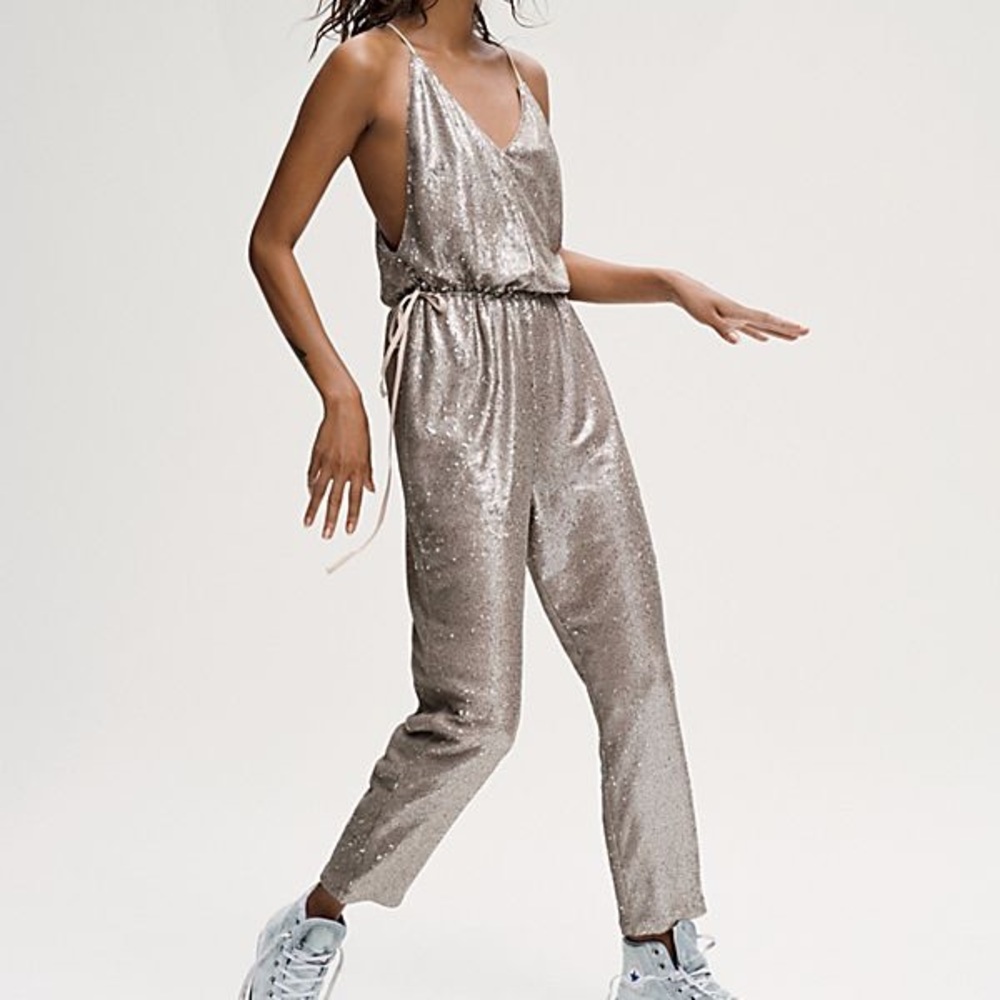 Free People sequin jumpsuit